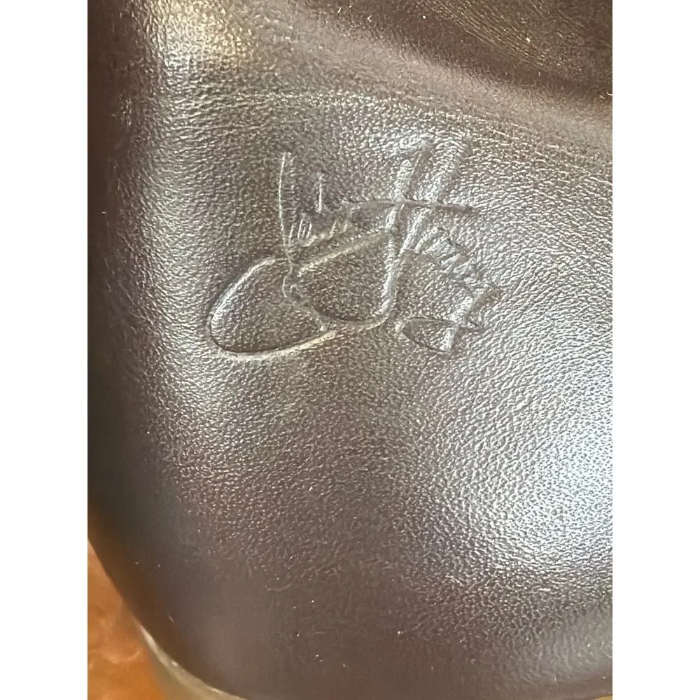 John Fluevog Brown Peep Toe Cutout Leather Sandals Size 11